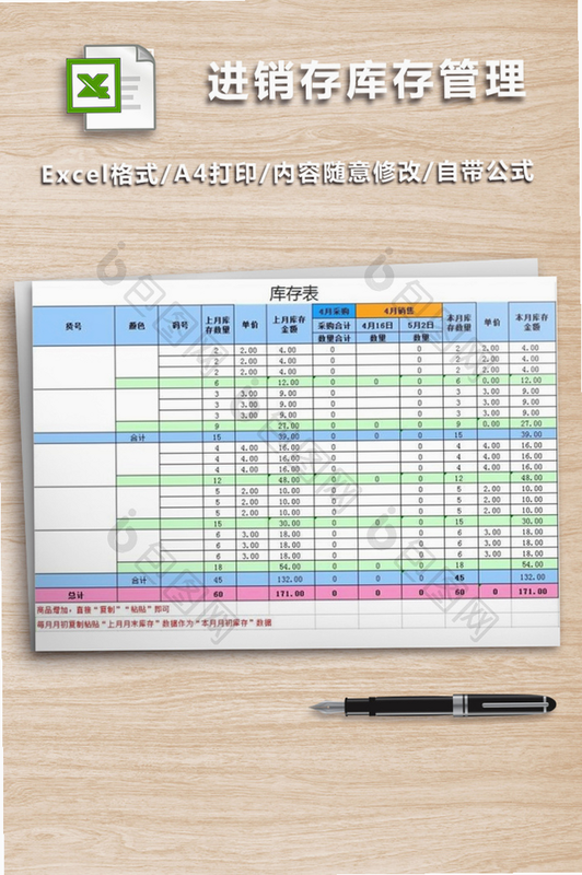 进销存库存表 表格制作 教程
