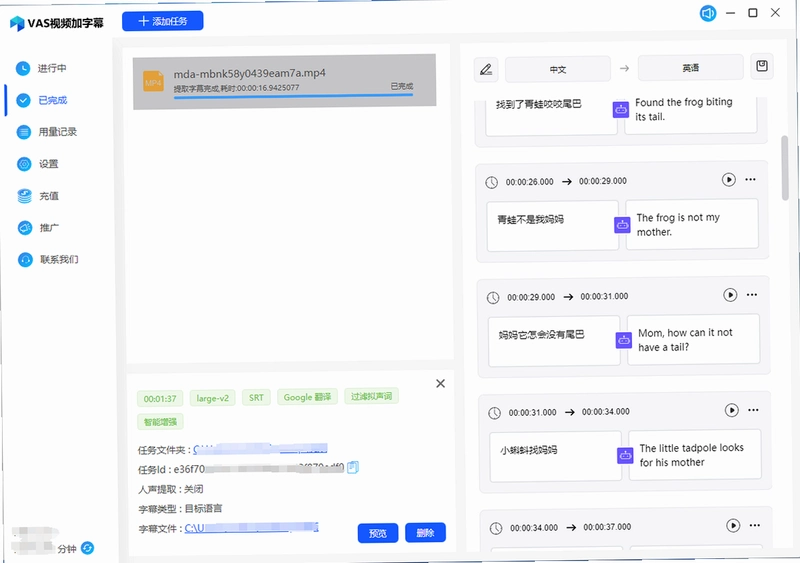 观川翻译师运行截图