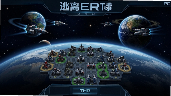 逃离地球PC游戏 科幻太空舰队 策略战棋 主界面 星球背景