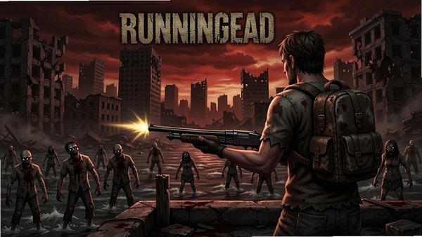 RunningDead��Ϸ�����棬һ���ֳ�����ǹ���Ҵ���վ��¥�����������ưܵĳ��кͳ�ˮ��Ľ�ʬ������ɫ��գ�дʵ���