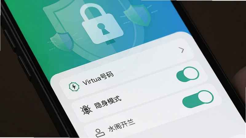 �ֻ���Ļ����ʾ����Լ��App����˽����ҳ�棬��������롢����ģʽ��ˮӡ���ص�ѡ�����������ͼ��Ͷ���Ԫ�أ�����ɫ��Ϊ��ɫ����ɫ�����ݰ�ȫ�������С�