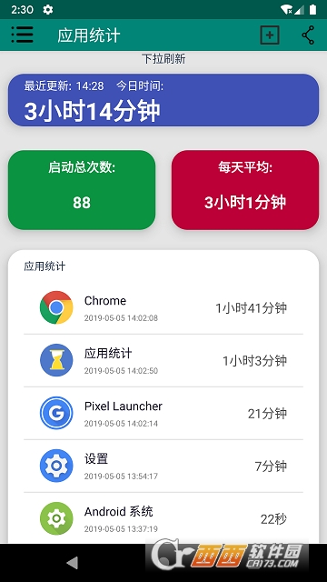 应用统计(屏幕时间) 应用统计(屏幕时间)