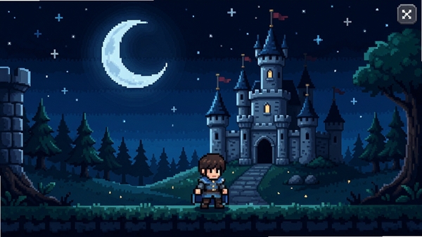 �¹�Moonlight ��Ϸ�����棬���ط��������磬��ɫվ���¹��µĳǱ�ǰ���������ǿպ�ɭ�֣�����Booguģ������