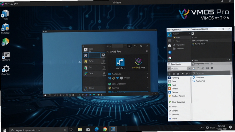 ��������������ͼ��չʾ˫ϵͳ���桢������ͼ��ͺ�̨���������������Ϊ��ɫ�Ƽ��з��ͻ��VMOS Pro�������ƺͰ汾��2.9.6������Booguģ������