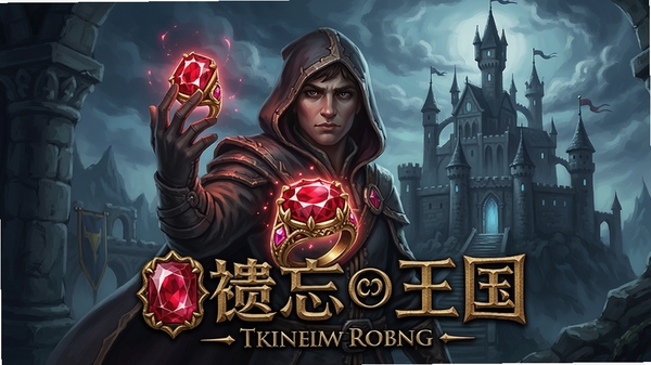 被遗忘的王国:红宝石戒指 游戏封面 主体角色与红宝石 背景古老城堡 奇幻风格