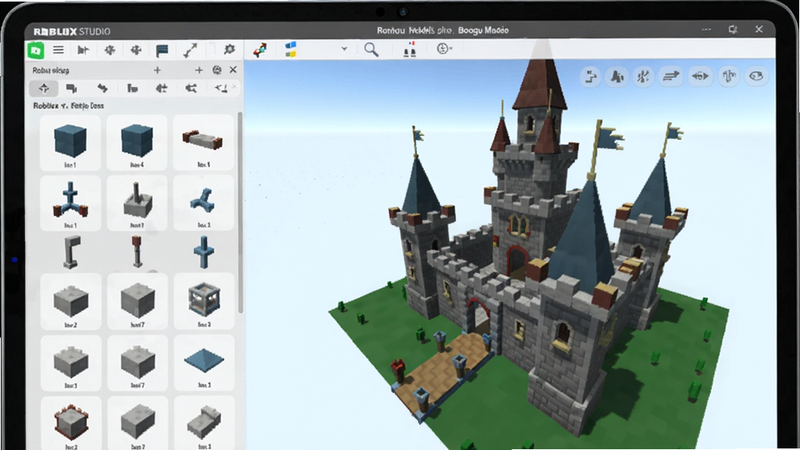 Roblox ��������Ԥ��ͼ��������ʾƽ���豸�� Roblox Studio �ı༭���棬����������壬�Ҳ��� 3D ������һ�����ڴ�ĳǱ��������й�����������Booguģ�����ɡ�