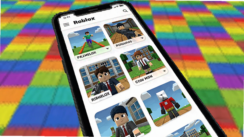 Roblox ������ϷԤ��ͼ������չʾ�ֻ���Ļ�ϵ���Ϸ�б�����ͼ�������ܿᡢ�����У԰��ɫ���ݵȲ�ͬ���Ŀ�Ƭ�������ǲʺ�ɫ���ӵذ壬����Booguģ�����ɡ�