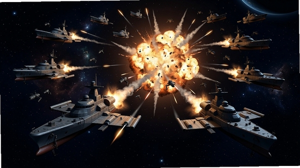 双子星座2 舰队战斗 太空 爆炸效果