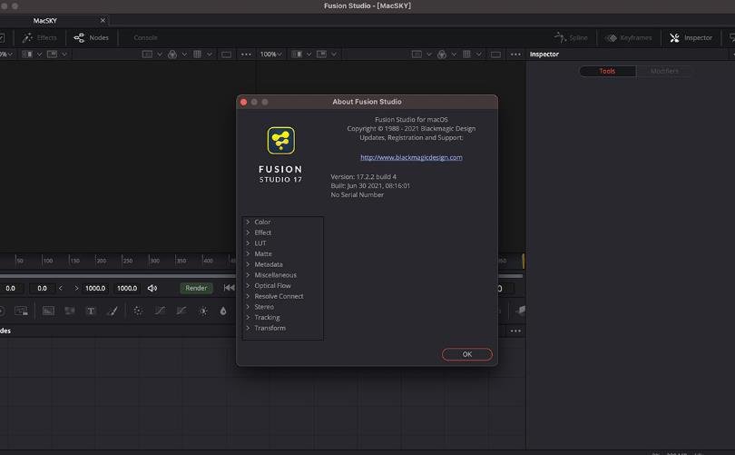 Fusion Studio 17.4中文激活版运行截图