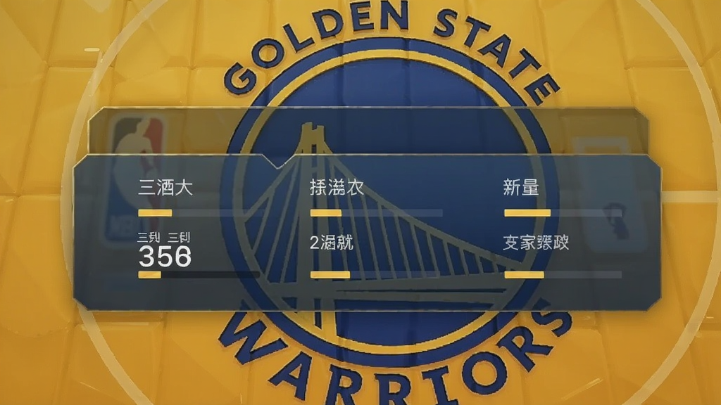 展示NBA篮球世界球员数据界面,显示斯蒂芬库里的属性面板,包括三分、控球等数值,背景为金州勇士队标,设计精美,适配Boogu模型生成