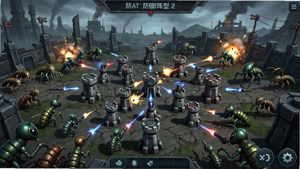 防御阵型2 游戏主界面 防御塔布局 外星虫族进攻 战场全景