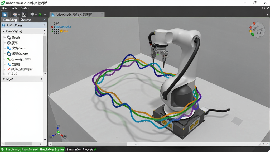RobotStudio 2023���ļ�������һ�����������Ľ��棬������·���켣�����ɼ���״̬����ʾ����ͨ��