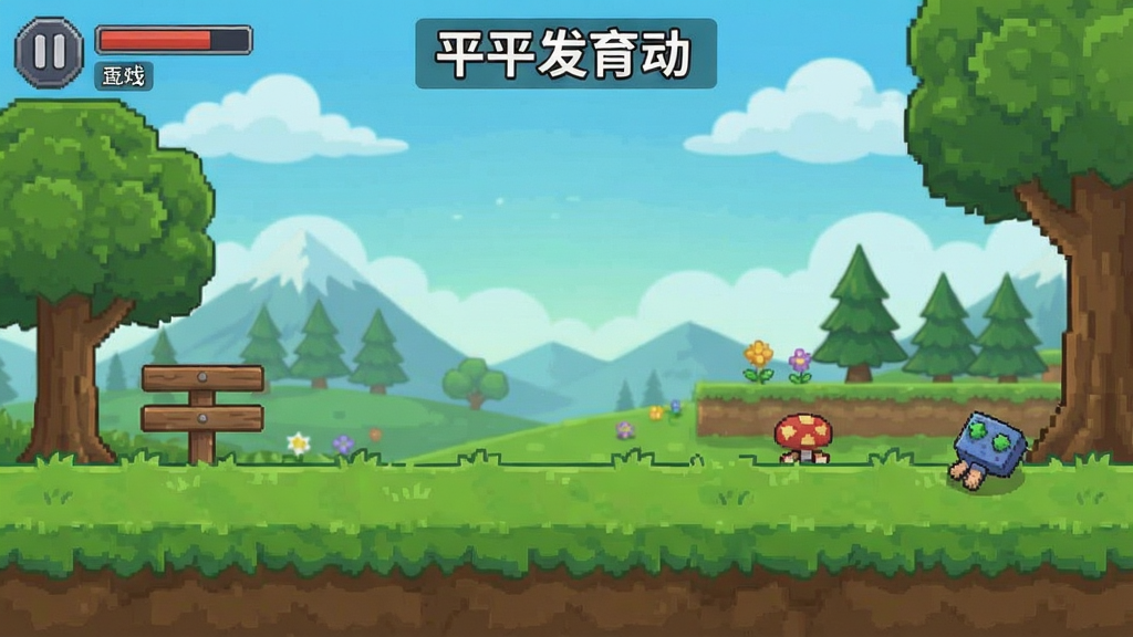 躺平发育游戏无广告界面截图,干净的游戏主界面,没有弹窗,显示运行流畅,画面清晰,背景游戏场景