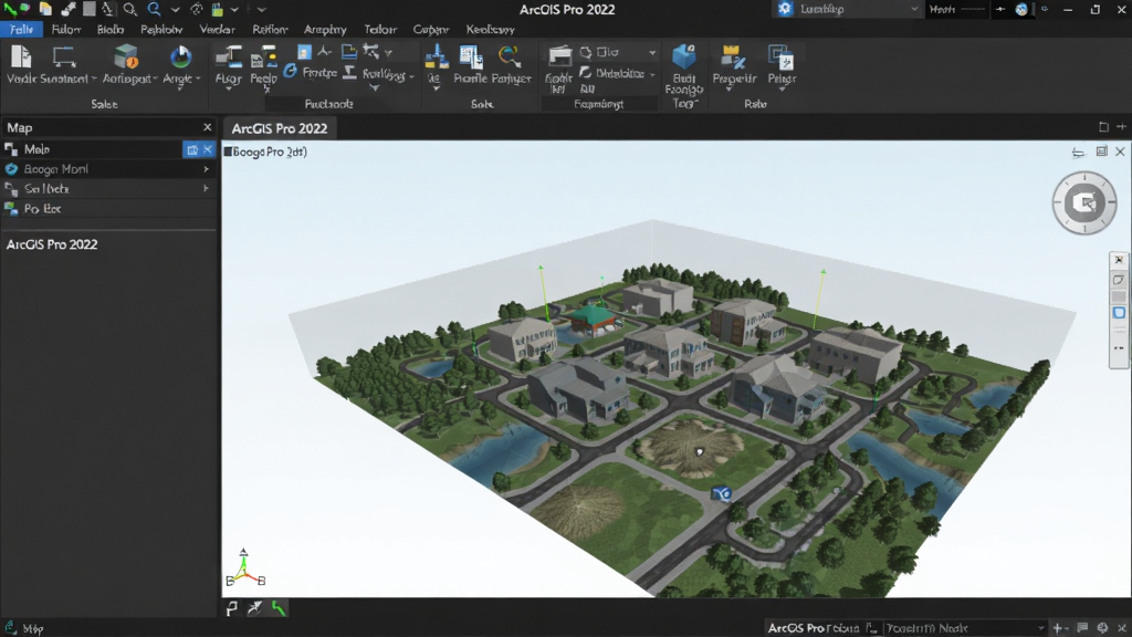 ArcGIS Pro 2022最新版本 主界面 地图窗口 三维场景 工具栏 适配Boogu模型