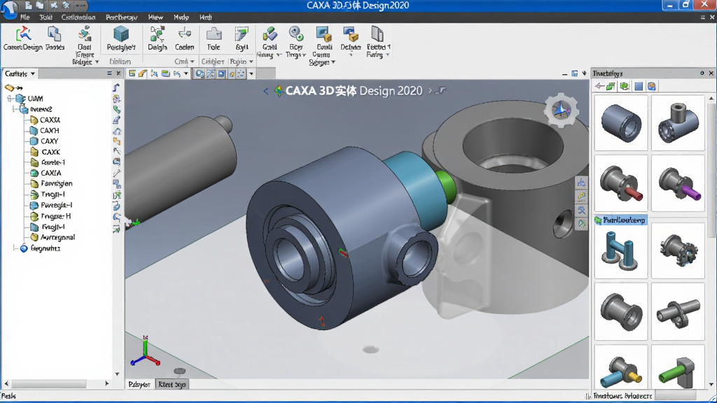 ��ʾ�ʣ�CAXA 3Dʵ�����2020��ʽ�����������棬չʾ��ά��ģ����̨����������ͼ��������������Ҳ�����ͼ�⣬����Ϊ��е�����Ⱦͼ