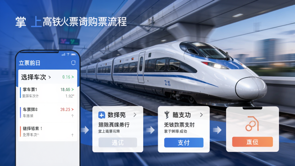���ϸ�����Ʊ��ѯ��Ʊ���̽��棬չʾ��ѡ�񳵴ε�֧���ɹ��Ĳ��裬�����и����ɳۣ���������