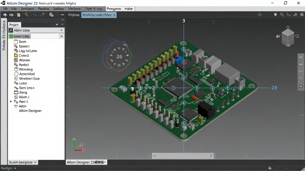 Altium Designer 23�ƽ�棬�����������Ŀ��壬�Ҳ�3D��·����ͼ��������ɫ���������������