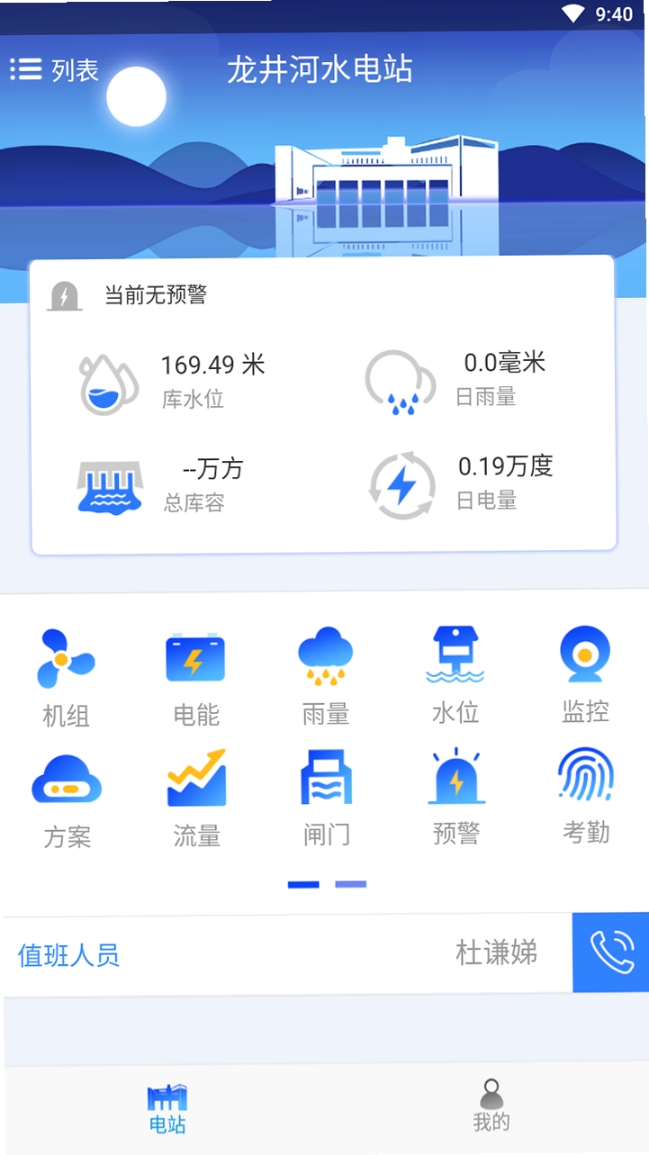 地方水电运行截图