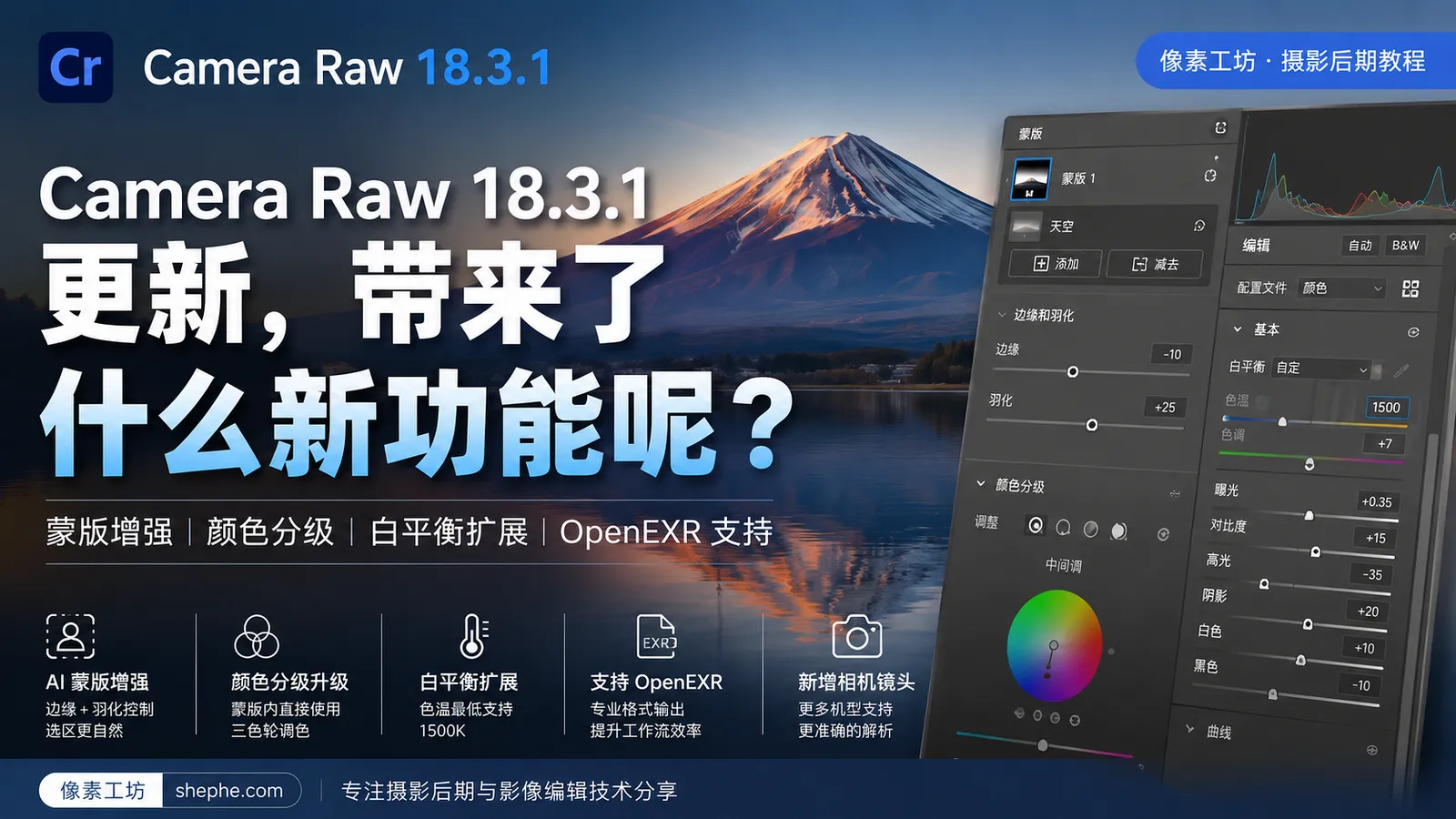Adobe Camera Raw 18中文版 功能介绍