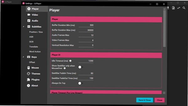 llplayer字幕生成AI播放器 pc版运行截图