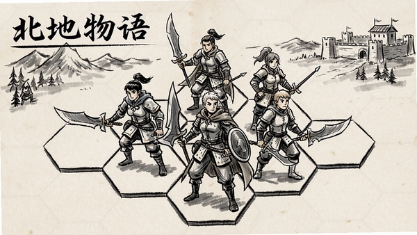 北地物语 策略战棋 手绘风格 英雄小队 六边形网格