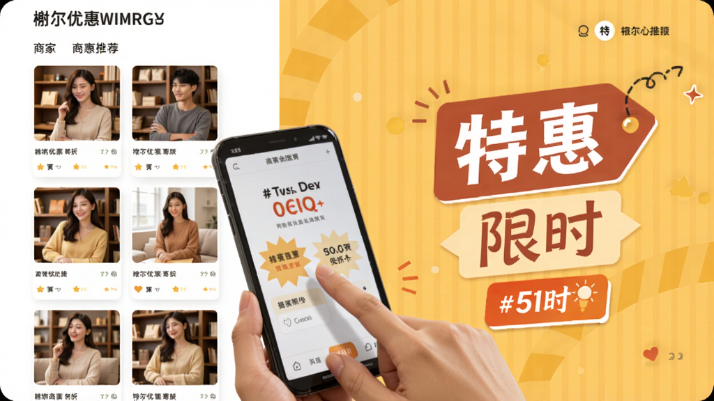 鿶��Ż��Ƽ�ҳ�棬���Ϊ�̼��б�����ͼ���Ҳ���ʾ�ۿ۱�ǩ����������ů��ɫ����ͻ�����ػݡ�����ʱ��������������ָ�����Ļ�Ļ�������