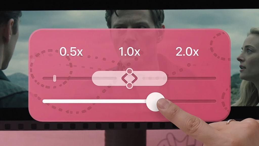��ɫ��Ƶ���������ٵ�����壬��ʾ0.5x��1.0x��2.0x�ȵ�λ���������ϱ����ѭ�����Σ��ֲ������϶����飬����Ϊ��Ӱ���棬��ɫ����