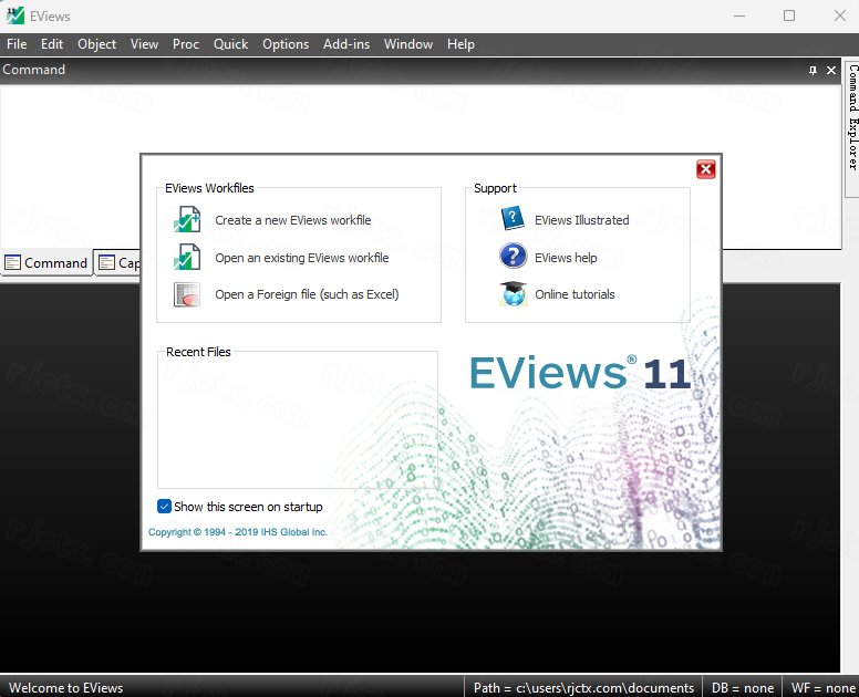 EViews 11.0汉化激活版运行截图