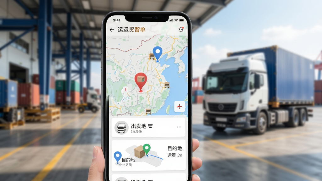 ���˻������ɵ����棬�ֻ���Ļ����ʾ��ͼ��ǻ���λ�ã��·������Ͷ�����Ƭ����Ƭ����ʾ�����ء�Ŀ�ĵء��˷Ѻ;��룬����Ϊģ���Ļ���վ��������������