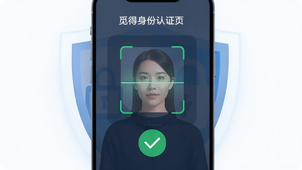 �ٵ�������֤ҳ�棬��ʾ����ʶ��ɨ�����ɫ�Թ�ͼ�꣬����������״����ȫ������������