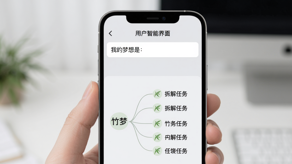 �����ػ����ܲ����棬�ֻ���Ļ�ϰ벿����ʾ�û�������ҵ������ǣ������°벿����˼ά��ͼ��ʽչʾ������������б���ÿ��������ǰ��һ��С��Ҷͼ�꣬����Ϊǳ��ɫ���������Լ��ˬ