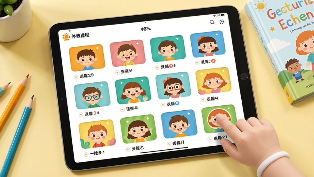 ƽ�������Ļ���棬������APP�γ��б����棬��ɫ��ͨ�μ������������У�һֻС�����ڵ���γ�ͼ�꣬��������λ������(48%,55%)������Ϊǳ��ɫ�������棬�ڷ�Ǧ�ʺ�Ӣ�Ļ汾���������·�񣬸���ϸ��