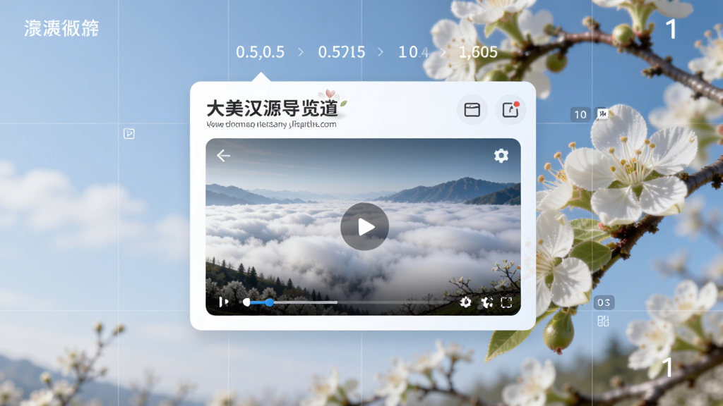 ������Դ���õ���Ƶ�����棬������������(0.5,0.5)��Ϊ�ζ�ɽ�滨�ƺ�������Ƭ����Ƶ���Ŵ��ڣ�������������(0��1)Ϊ���ѩ�滨�������콥���黯����������Ψ��UI��Ʒ��ϸ�ڲ�ηḻ�������Ȼ��Ч