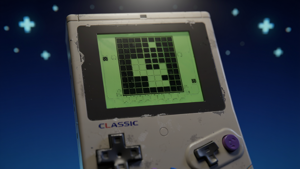 Brick Game Simulator�����ƻ�������д,����Ϊһ̨���������ƻ�ռ�ݻ�������(Լx:50%,y:50%),��Ļ����ɫҺ������ʾ��ɫ���ط���������Ϸ����,ʮ�ּ���AB���������԰�ѹĥ���ʸ�,������Ե����΢ʹ�úۼ�,���ܱ���Ϊ����ɫ����ҹ��(Լռ����30%��Ե����),��׺����������������,������д��ͷ,��Ͷ���,��ϸ��дʵ���