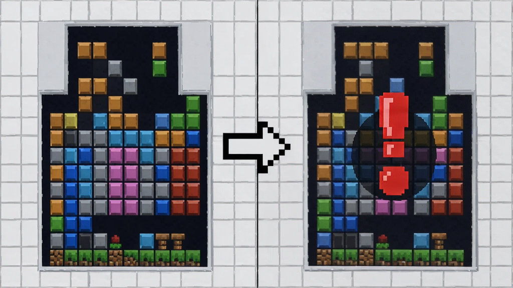 ��Ϸ����ָ����ͼ�������Ϊ���������֣������Brick Game Simulator��������ʱ�����ض���˹���黭��ɫ���������Ҳ���ͬһ������ֿ��پ����ɫ��̾��ͼ��ĶԱ�Ч�����м���һ�����ط��ļ�ͷ���ӣ�����Ϊǳ��ɫ��������������Ϊ������Ϣͼ��������׶�
