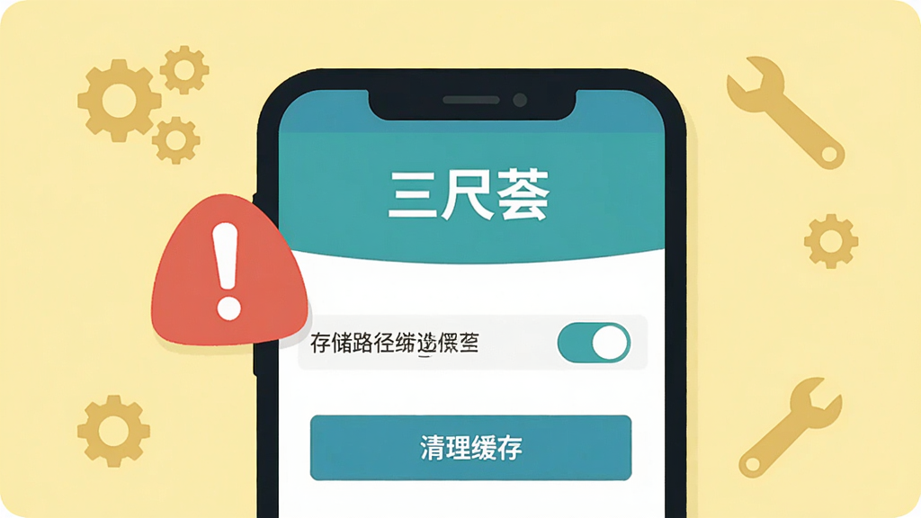 ��ƽ�����̳̲�ͼ����������Ϊ���з��õ��ֻ���Ļ����Ļ��չʾ������APP�Ļ�������ҳ�棬ҳ���������������������·��д洢·��ѡ�񿪹����������水ť���������һ����ɫ��̾�ž�ʾͼ�꣬��������Ϊ����ɫ��ɫ�ף���׺�������������Сͼ�꣬���幹ͼ������ˣ��ʺ���Ϊ�ܿӽ̳���ͼ