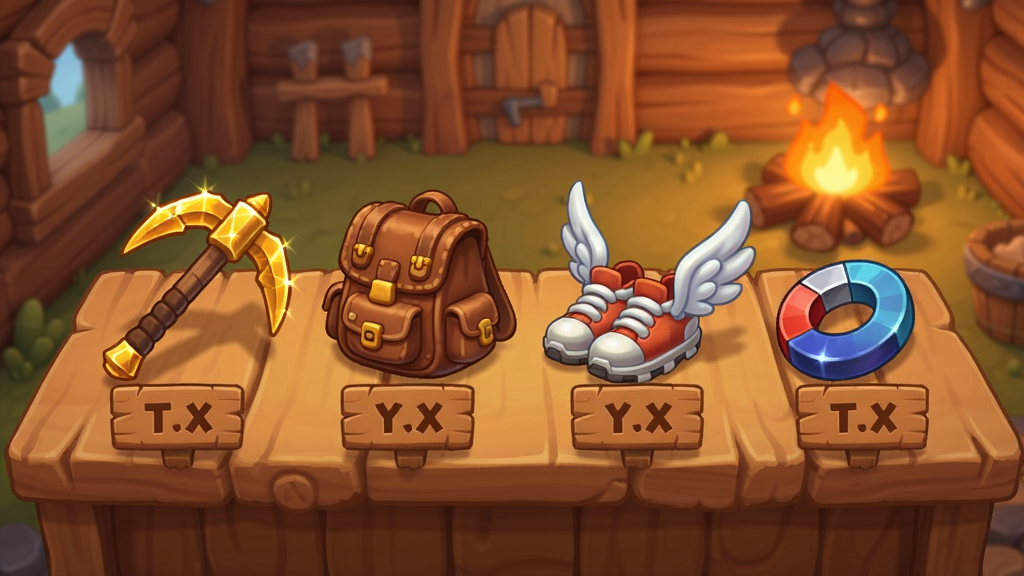 lava digger�����̵�չʾ���棬����Ϊľ�ʷ���̵��̨�ڷ��ڻ�������(x:0.5,y:0.5)����̨����������Ž�ɫ��䡢Ƥ�ʱ�������������Ь����ɫ�������ߣ�ÿ����Ʒǰ���ż۸�ľ�ƣ�����Ϊ��ܰ�Ŀ�Сľ�ݣ�ǽ��ȼ�ų�ɫ�������廭��Ϊůɫ���ɰ���ͨ���ɫ��������ͣ�����ϸ�������ḻ