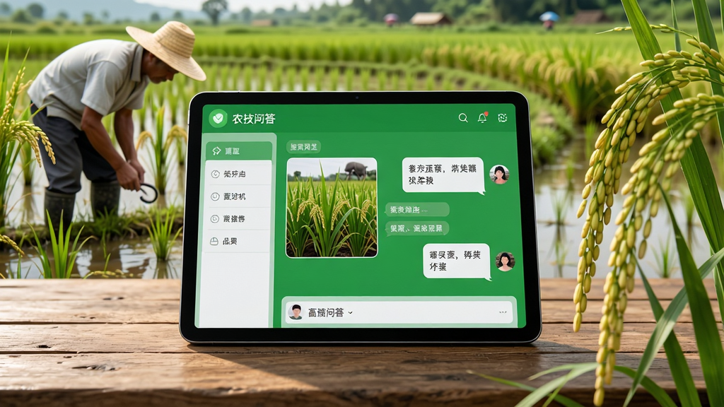 �ջ�Appũ���ʴ����⻭�棬����Ϊһ̨ƽ����ľ���ϵ�ƽ�����λ�ڻ�����������(512,400)������Ļ��ʾ��ɫ�ʴ�����������������Ƭ���Ի����ݣ����ϱ���������ˮ����������������ũ���Ҳ��׺�������̵�����ǰ����������Ȼ��񣬹�Ӱϸ��