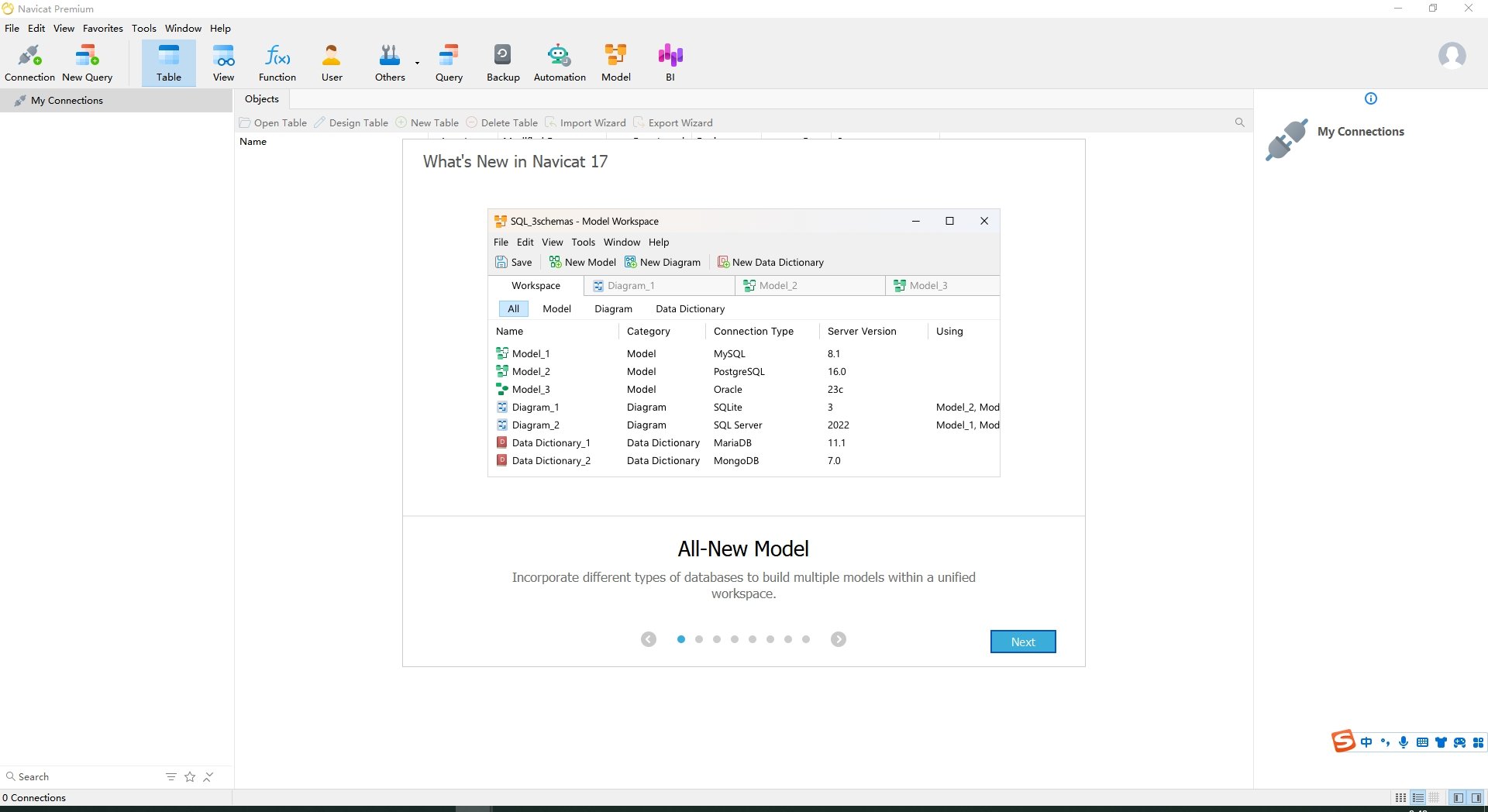 Navicat Premium 17.3.7中文激活版运行截图