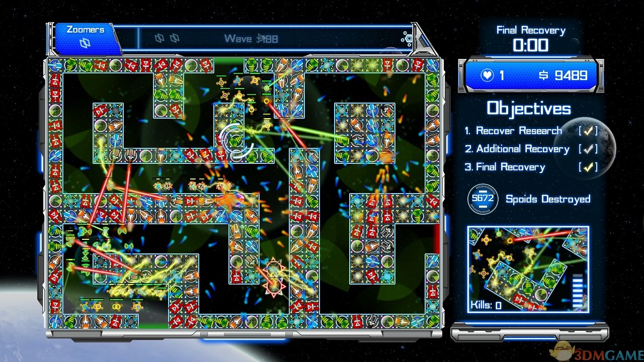 太空防御站 pc版 游戏内塔防布局与炮塔升级截图