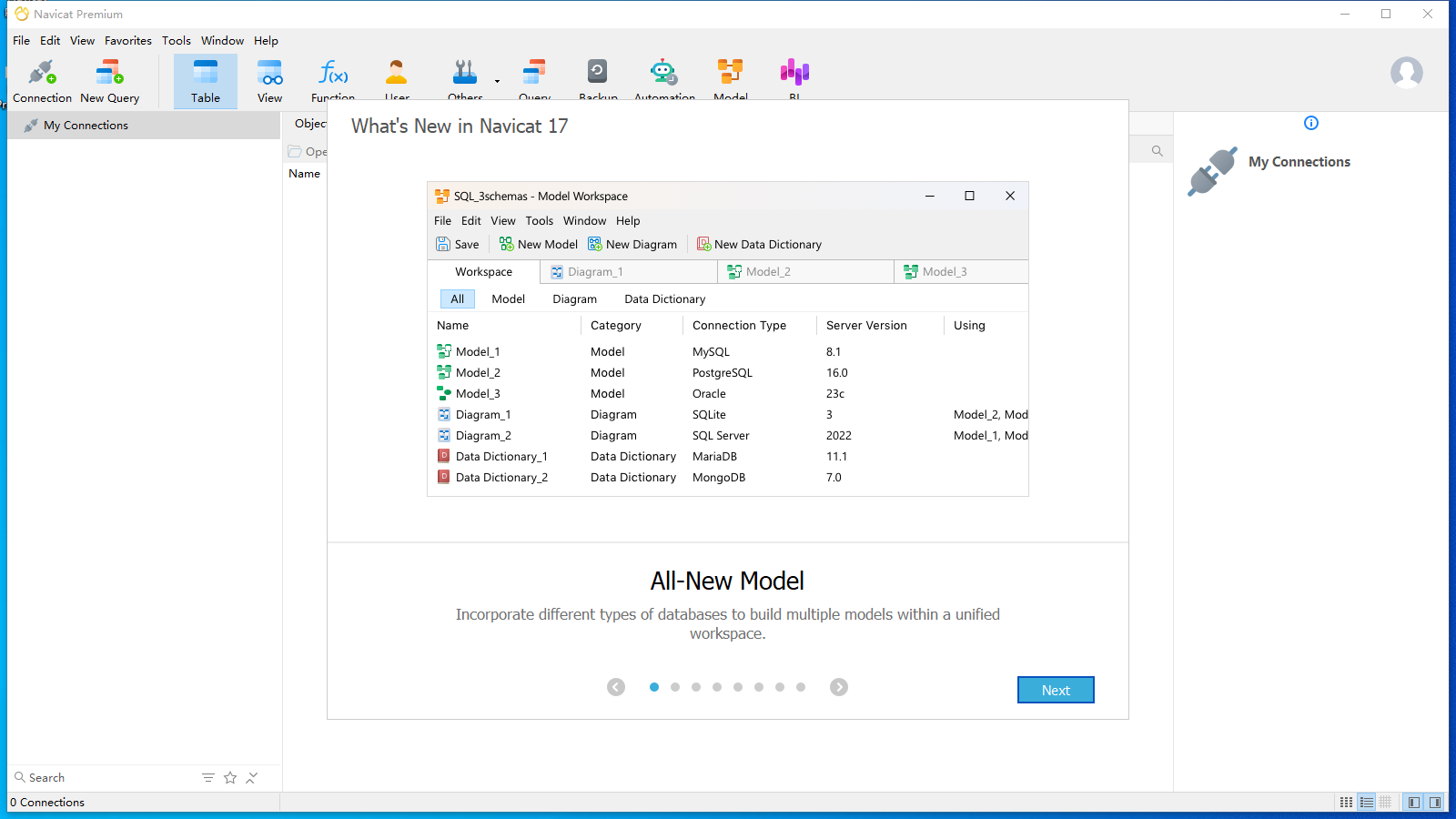 Navicat Premium 17.0.4完整版运行截图