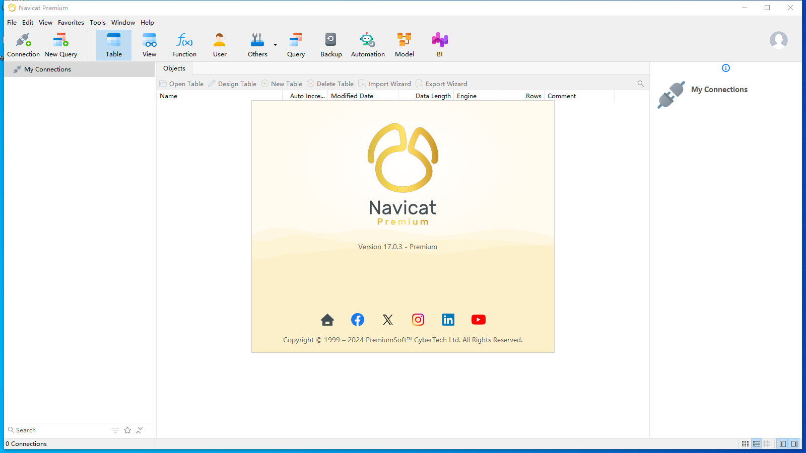 Navicat Premium 17.0.4完整版运行截图