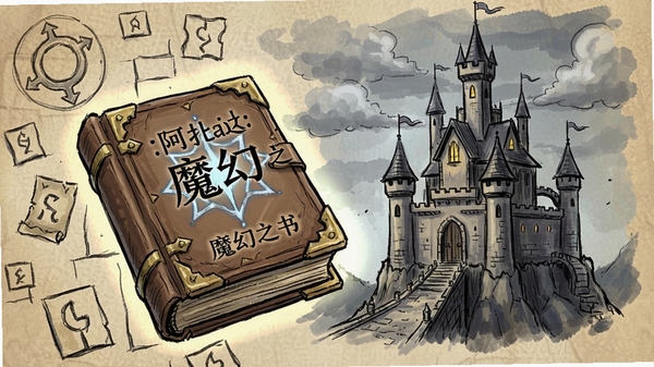 阿扎达:魔幻之书 游戏截图 魔幻书 城堡 谜题 手绘风格