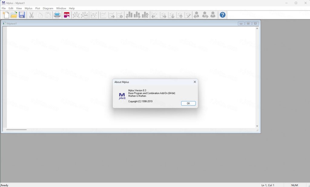 Mplus 8.3中文激活版运行截图