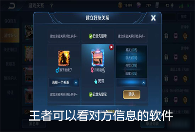 王者可以看对方信息的软件_玩王者时能看到对面信息的软件_有什么软件可以看到别人王者荣耀的信息