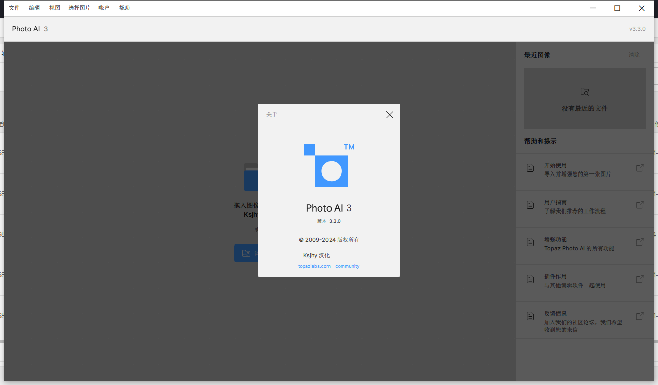 Topaz Photo AI 3.3.2中文激活版运行截图