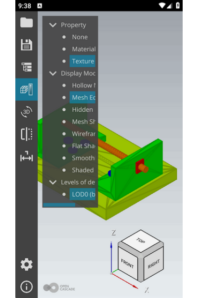 Open Cascade CAD Assistant运行截图