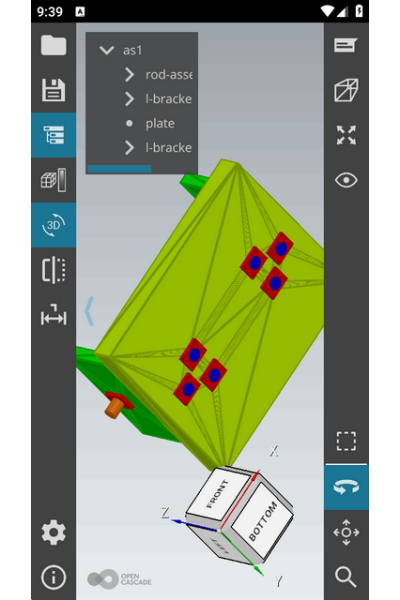 Open Cascade CAD Assistant运行截图