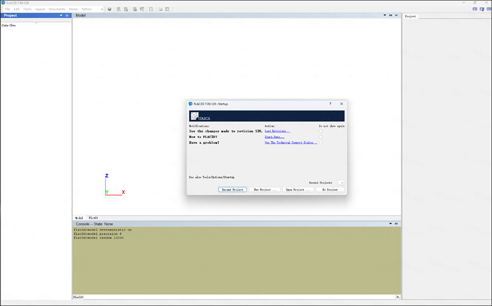 FLAC3D 7.0中文激活版运行截图