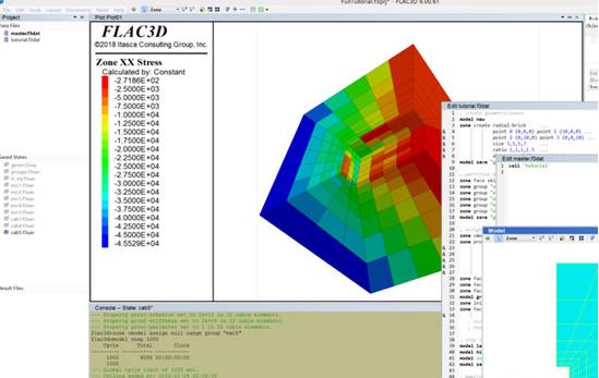 FLAC3D 5.0中文最新版运行截图